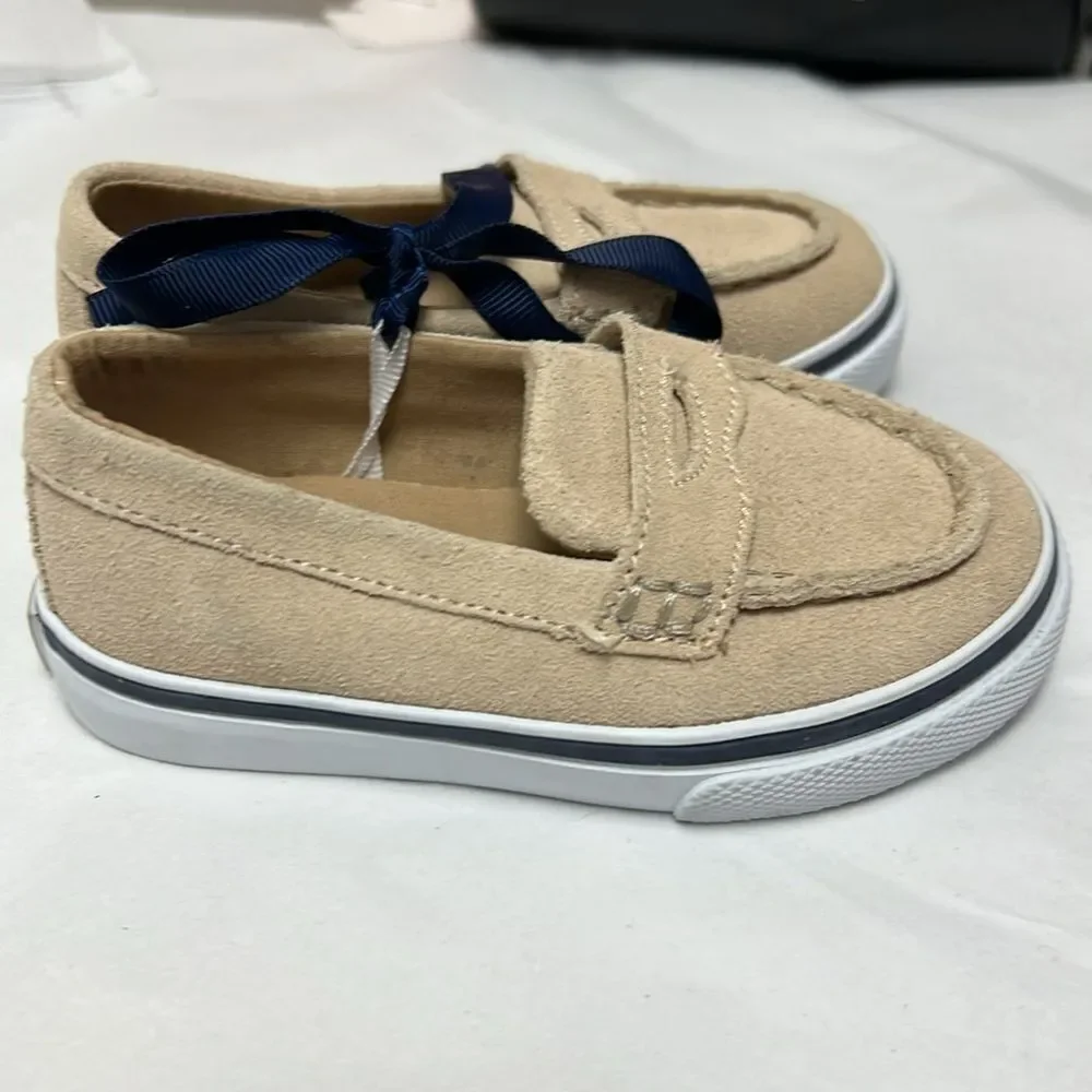 Janie and Jack 100048923 Tan Suede Penny Loafer Sneaker NWT